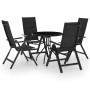 Garten-Bistro-Set 5-teilig schwarz und anthrazit von vidaXL, Gartensets - Ref: Foro24-3070659, Preis: 391,51 €, Rabatt: %