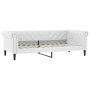 Sofa with trundle bed white synthetic leather 90x200 cm by vidaXL, Beds and slatted bases - Ref: Foro24-3197724, Price: 317,0...