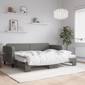 Trundle sofa bed with dark gray fabric mattress 80x200 cm by vidaXL, Beds and slatted bases - Ref: Foro24-3196830, Price: 431...