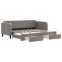 Sofá cama nido con cajones tela gris taupe 80x200 cm de vidaXL, Camas y somieres - Ref: Foro24-3196850, Precio: 323,71 €, Des...