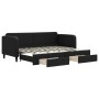 Trundle sofa bed with drawers black fabric 80x200 cm by vidaXL, Beds and slatted bases - Ref: Foro24-3196849, Price: 311,99 €...