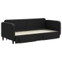 Trundle sofa bed with drawers black fabric 80x200 cm by vidaXL, Beds and slatted bases - Ref: Foro24-3196849, Price: 311,99 €...