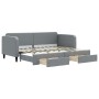 Sofá cama nido con cajones tela gris claro 80x200 cm de vidaXL, Camas y somieres - Ref: Foro24-3196847, Precio: 331,37 €, Des...