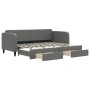 Trundle sofa bed with drawers dark gray fabric 80x200 cm by vidaXL, Beds and slatted bases - Ref: Foro24-3196848, Price: 323,...