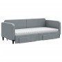 Trundle sofa bed with drawers light gray fabric 80x200 cm by vidaXL, Beds and slatted bases - Ref: Foro24-3196865, Price: 490...