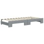 Trundle sofa bed with drawers light gray fabric 80x200 cm by vidaXL, Beds and slatted bases - Ref: Foro24-3196865, Price: 490...