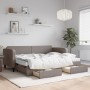 Sofá cama nido con cajones tela gris taupe 80x200 cm de vidaXL, Camas y somieres - Ref: Foro24-3196868, Precio: 490,74 €, Des...