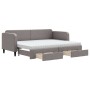 Sofá cama nido con cajones tela gris taupe 80x200 cm de vidaXL, Camas y somieres - Ref: Foro24-3196868, Precio: 490,74 €, Des...