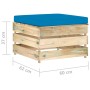 3-teilige Gartenmöbel mit grün imprägnierten Holzkissen von vidaXL, Gartensets - Ref: Foro24-3074571, Preis: 221,19 €, Rabatt: %