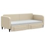 Trundle sofa bed with drawers cream fabric 80x200 cm by vidaXL, Beds and slatted bases - Ref: Foro24-3196869, Price: 468,99 €...