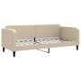 Trundle sofa bed with drawers cream fabric 80x200 cm by vidaXL, Beds and slatted bases - Ref: Foro24-3196869, Price: 468,99 €...