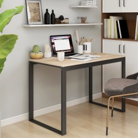 Black and oak chipboard computer desk 110x60x73 cm by vidaXL, Desks - Ref: Foro24-30199, Price: 113,49 €, Discount: %