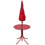 Set mesa y sillas de jardín infantil 3 pzas con sombrilla rojo de vidaXL, Conjuntos de jardín - Ref: Foro24-41842, Precio: 64...