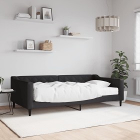 Sofa bed with black fabric mattress 100x200 cm by vidaXL, Beds and slatted bases - Ref: Foro24-3197415, Price: 369,99 €, Disc...