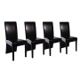 Sillas de comedor 4 unidades cuero sintético negro de vidaXL, Sillas de comedor - Ref: Foro24-60597, Precio: 215,86 €, Descue...