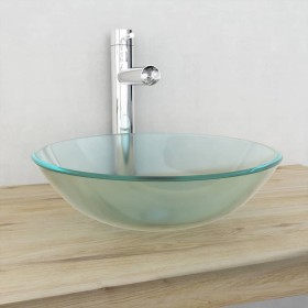 Tempered glass washbasin 42 cm frosted by vidaXL, Sinks - Ref: Foro24-142230, Price: 49,83 €, Discount: %