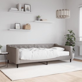 Sofa bed with taupe gray fabric mattress 100x200 cm by vidaXL, Beds and slatted bases - Ref: Foro24-3197416, Price: 371,47 €,...