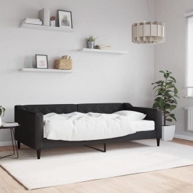 Sofá cama con colchón tela negro 90x190 cm de vidaXL, Camas y somieres - Ref: Foro24-3197420, Precio: 333,71 €, Descuento: %