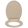 Toilettendeckel mit Soft-Close-Funktion, schnell lösbar, oval, beige von vidaXL, Toiletten- und Bidetsitze - Ref: Foro24-1458...