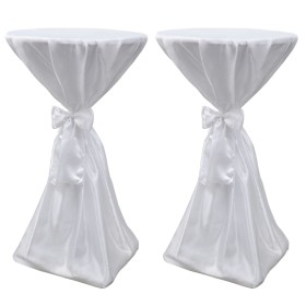 2 white tablecloths of 70 cm with a bow by vidaXL, Covers - Ref: Foro24-241188, Price: 29,57 €, Discount: %