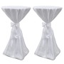 2 manteles blancos de 70 cm con lazo de vidaXL, Fundas - Ref: Foro24-241188, Precio: 29,57 €, Descuento: %