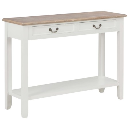 White wooden console table 110x35x80 cm by vidaXL, Side tables - Ref: Foro24-249901, Price: 189,52 €, Discount: %