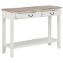 Mesa consola de madera blanco 110x35x80 cm de vidaXL, Mesas auxiliares - Ref: Foro24-249901, Precio: 178,93 €, Descuento: %