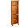 Estantería de 5 niveles de madera maciza de roble 45x22x140 cm de vidaXL, Librerías y estanterías - Ref: Foro24-331741, Preci...