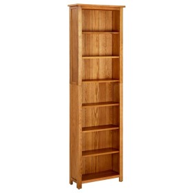 7-tier solid oak wood shelf 60x22x200 cm by vidaXL, Bookcases and shelves - Ref: Foro24-331743, Price: 280,21 €, Discount: %