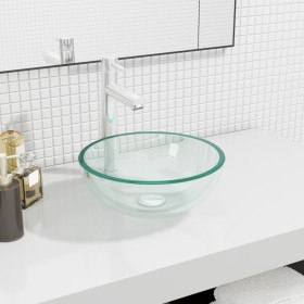 Transparent tempered glass sink 30x12 cm by vidaXL, Sinks - Ref: Foro24-345235, Price: 41,15 €, Discount: %