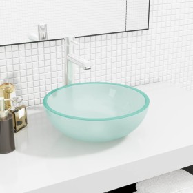 Frosted tempered glass sink 35x12 cm by vidaXL, Sinks - Ref: Foro24-345240, Price: 45,74 €, Discount: %