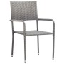 3-piece synthetic rattan garden dining set in gray color. by vidaXL, Garden sets - Ref: Foro24-3072488, Price: 211,23 €, Disc...