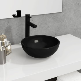 Lavabo de vidrio templado negro 30x12 cm de vidaXL, Lavabos - Ref: Foro24-345247, Precio: 47,47 €, Descuento: %