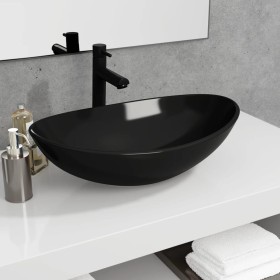 Black tempered glass sink 54.5x35x15.5 cm by vidaXL, Sinks - Ref: Foro24-345250, Price: 66,76 €, Discount: %