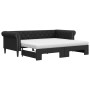 Trundle sofa bed with black synthetic leather mattress 90x200 cm by vidaXL, Beds and slatted bases - Ref: Foro24-3197727, Pri...