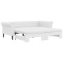 Trundle sofa bed with white synthetic leather mattress 90x200 cm by vidaXL, Beds and slatted bases - Ref: Foro24-3197728, Pri...