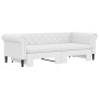 Trundle sofa bed with white synthetic leather mattress 90x200 cm by vidaXL, Beds and slatted bases - Ref: Foro24-3197728, Pri...