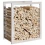 Stainless steel firewood rack 50x28x56 cm by vidaXL, Firewood bags and holders - Ref: Foro24-357859, Price: 32,79 €, Discount: %