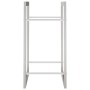 Stainless steel firewood rack 50x28x56 cm by vidaXL, Firewood bags and holders - Ref: Foro24-357859, Price: 32,79 €, Discount: %