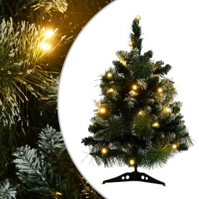 Árbol Navidad artificial con soporte y LEDs PVC verde 60 cm de vidaXL, Arboles de navidad - Ref: Foro24-332850, Precio: 27,99...