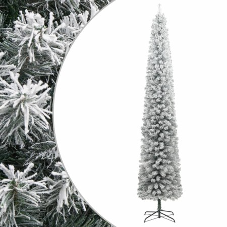 Árbol Navidad estrecho con soporte y nieve artificial PVC 270cm de vidaXL, Arboles de navidad - Ref: Foro24-357686, Precio: 6...