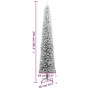 Árbol Navidad estrecho con soporte y nieve artificial PVC 270cm de vidaXL, Arboles de navidad - Ref: Foro24-357686, Precio: 6...