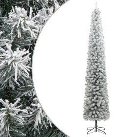 Árbol Navidad estrecho con soporte y nieve artificial PVC 300cm de vidaXL, Arboles de navidad - Ref: Foro24-357687, Precio: 9...