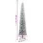 Schmaler Weihnachtsbaum mit Stütze und Kunstschnee PVC 300cm von vidaXL, Weihnachtsbäume - Ref: Foro24-357687, Preis: 103,37 ...