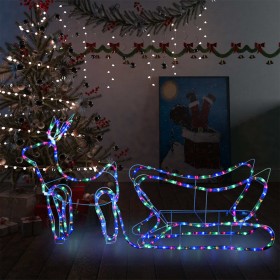 Decoración navideña para jardín renos y trineo 252 LEDs de vidaXL, Luces de Navidad - Ref: Foro24-329810, Precio: 52,44 €, De...