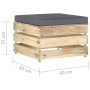 2-teilige Gartenmöbel mit grün imprägnierten Holzkissen von vidaXL, Gartensets - Ref: Foro24-3074531, Preis: 176,42 €, Rabatt: %