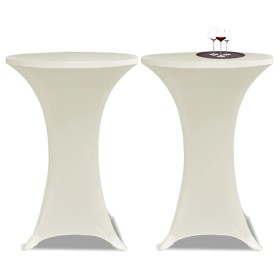 2 Manteles color crema ajustados para mesa de pie - 70 cm diámetro de vidaXL, Fundas - Ref: Foro24-241208, Precio: 25,72 €, D...