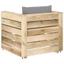 2-teilige Gartenmöbel mit grün imprägnierten Holzkissen von vidaXL, Gartensets - Ref: Foro24-3074532, Preis: 178,32 €, Rabatt: %