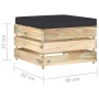 2-teilige Gartenmöbel mit grün imprägnierten Holzkissen von vidaXL, Gartensets - Ref: Foro24-3074538, Preis: 171,40 €, Rabatt: %