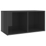 Hochglanzgrauer TV-Schrank aus Sperrholz, 72 x 35 x 36,5 cm von vidaXL, TV-Möbel - Ref: Foro24-805533, Preis: 28,99 €, Rabatt: %